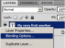 Blending options Blending options